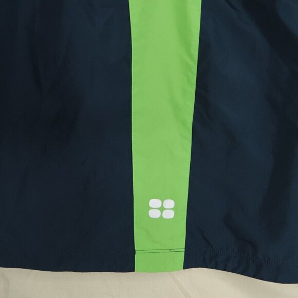 Vintage Y2K Nike MMIV Windbreaker Jacket Full Zip Navy Blue Green Women's Medium - Picture 10 of 14